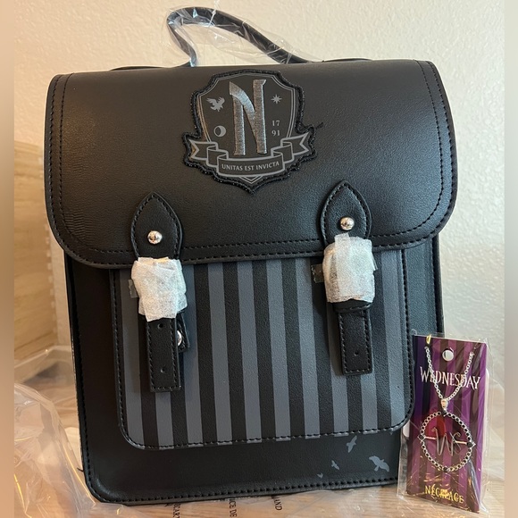 MGM Bags Wednesday The Addams Family Nevermore Academy Mini Backpack New Poshmark
